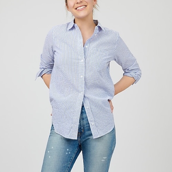 J. Crew | Tops | Jcrew Seersucker 